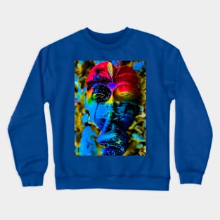 A blue red Bali face mask Crewneck Sweatshirt